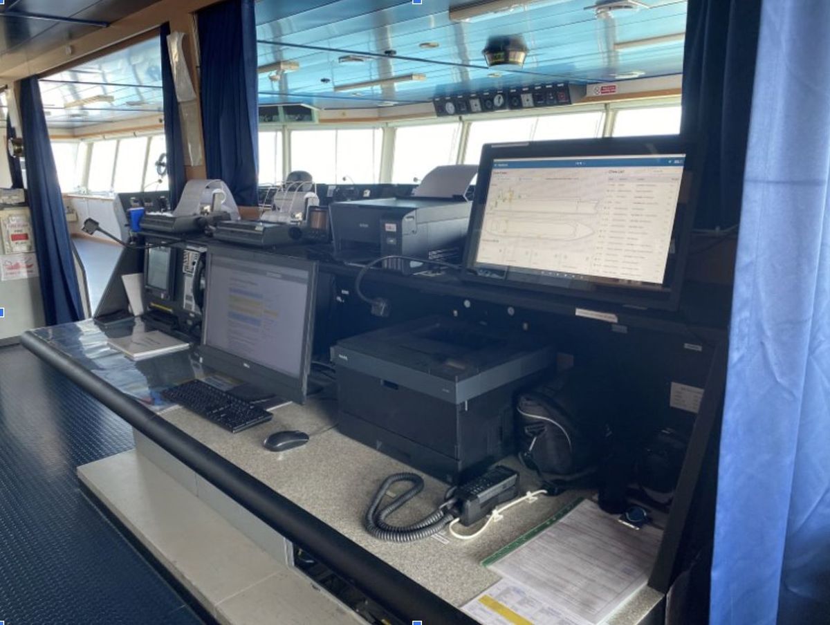 SOL-X dashboard running live on a vessel bridge monitor